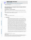 Research paper thumbnail of Some implications of an epigenetic-based omnigenic model of psychiatric disorders