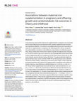 Research paper thumbnail of Associations between maternal iron supplementation in pregnancy and offspring growth and cardiometabolic risk outcomes in infancy and childhood