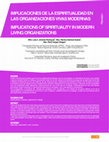 Research paper thumbnail of Implicaciones de la espiritualidad en las organizaciones vivas modernas