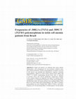 Research paper thumbnail of Frequencies of -308G/A (TNFA) and -509C/T (TGFB1) polymorphisms in sickle cell anemia patients from Brazil