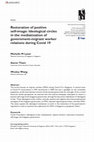 Research paper thumbnail of Restoration of positive self-image: Ideological circles in the mediatization of government-migrant worker relations during Covid 19