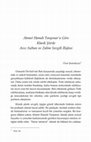 Research paper thumbnail of Ahmet Hamdi Tanpınar’a Göre Klasik Şiirde Avcı Sultan ve Zalim Sevgili İlişkisi