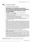 Research paper thumbnail of Santé maternelle en Afrique francophone - Estimation du taux attendu de césariennes pour indications maternelles dans une population de femmes enceintes d'Afrique de l'Ouest (enquête MOMA)