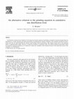 Research paper thumbnail of An alternative solution to the grinding equation in cumulative size distribution form