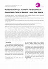 Research paper thumbnail of Factors hindering the development of programme for children with learning disabilities in Lagos State, Nigeria