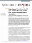 Research paper thumbnail of Haplotype of the Interleukin 17A gene is associated with osteitis after Bacillus Calmette-Guerin vaccination