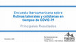 Research paper thumbnail of Encuesta iberoamericana sobre Rutinas Laborales y Cotidianas en Tiempos de COVID-19. Principales resultados