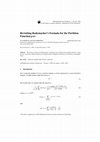 Research paper thumbnail of Revisiting Rademacher's Formula for the Partition Function p(n