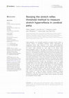 Research paper thumbnail of Revising the stretch reflex threshold method to measure stretch hyperreflexia in cerebral palsy