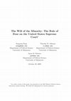 Research paper thumbnail of The Will of the Minority: The Rule of Four on the United States Supreme Court 1