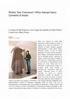 Research paper thumbnail of La tonaca di San Francesco con le toppe del mantello di Santa Chiara? L'intervista a Maria Giorgi Rivista "San Francesco" Ufficio stampa Sacro Convento di Assisi