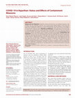 Research paper thumbnail of COVID-19 in Rajasthan: Status and Effects of Containment Measures