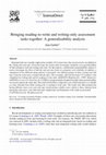 Research paper thumbnail of Bringing reading-to-write and writing-only assessment tasks together: A generalizability analysis