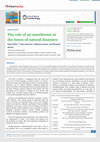 Research paper thumbnail of The role of an anesthesıst at the times of natural dısasters