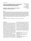 Research paper thumbnail of Covid-19 and Worker Issues: Lessons From a University-based Ad-Hoc Network