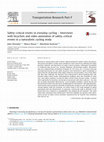 Research paper thumbnail of Safety–critical events in everyday cycling – Interviews with bicyclists and video annotation of safety–critical events in a naturalistic cycling study