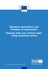 Research paper thumbnail of Between extremism and  freedom of expression: Dealing with non-violent rightwing extremist actor