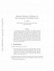 Research paper thumbnail of Quantum Mechanics: Harbinger of a Non-commutative Probability Theory?