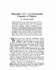 Research paper thumbnail of Thucydides 7.42.3: an Unrecognized Fragment of Philistus