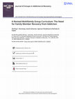 Research paper thumbnail of A Revised Multifamily Group Curriculum: The Need for Family Member Recovery from Addiction