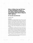 Research paper thumbnail of Effects of Rising Food and Oil Prices on Rural Households in Ghana: A Case Study of Selected Communities in the Dangme West District Using the CBMS Approach