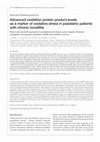 Research paper thumbnail of Advanced oxidation protein product levels as a marker of oxidative stress in paediatric patients with chronic tonsillitis Ruolo dei prodotti avanzati di ossidazione proteica come marker di stress ossidativo nei pazienti pediatrici affetti da tonsillite cronica