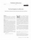 Research paper thumbnail of Food and migraine in adolescents