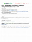 Research paper thumbnail of Rural women and ecotourism: modelling entrepreneurial behavior in Iran