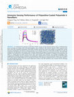 Research paper thumbnail of Ammonia Sensing Performance of Polyaniline-Coated Polyamide 6 Nanofibers