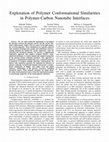 Research paper thumbnail of Exploration of polymer conformational similarities in polymer-carbon nanotube interfaces