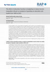 Research paper thumbnail of El efecto de la función asignativa en la reducción de la desigualdad de ingresos en Brasil: un análisis del gasto en educación y salud 1995-2012