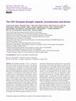 Research paper thumbnail of The 1921 European drought: impacts, reconstruction and drivers