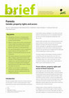 Research paper thumbnail of Forests property rights and access