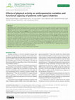 Research paper thumbnail of Efeito do exercício físico em variáveis antropométricas e na capacidade funcional de pacientes com diabetes tipo 2