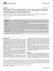 Research paper thumbnail of The effect of sex and laterality on the phenotype of primary rhegmatogenous retinal detachment