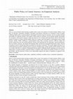 Research paper thumbnail of Public Policy in Central America: An Empirical Analysis