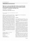 Research paper thumbnail of High-valve vapor-permeable film dressing versus fine mesh gauze dressing on skin graft donor areas in diabetic patients: a prospective randomized controlled trial