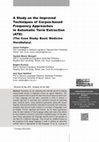 Research paper thumbnail of A study on the improved techniques of corpus-based frequency approaches in Automatic Term Extraction (ATE)(The case study: basic medicine vocabulary)