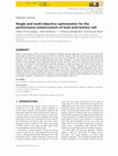 Research paper thumbnail of Single and multi-objective optimization for the performance enhancement of lead-acid battery cell