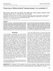 Research paper thumbnail of Poisoning of Mitochondrial Topoisomerase I by Lamellarin D