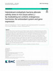 Research paper thumbnail of Halotolerant endophytic bacteria alleviate salinity stress in rice (oryza sativa L.) by modulating ion content, endogenous hormones, the antioxidant system and gene expression