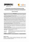 Research paper thumbnail of Comparative International Entrepreneurship: Theoretical Framework and Research Development