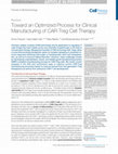 Research paper thumbnail of Toward an Optimized Process for Clinical Manufacturing of CAR-Treg Cell Therapy