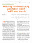 Research paper thumbnail of Measuring and Communicating Sustainability through Eco-Efficiency Analysis