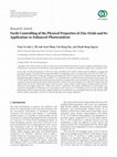 Research paper thumbnail of Facile Controlling of the Physical Properties of Zinc Oxide and Its Application to Enhanced Photocatalysis