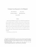 Research paper thumbnail of Contingent Loan Repayment in the Philippines