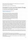 Research paper thumbnail of Candidate Turnover and Party System Change in Central and Eastern Europe