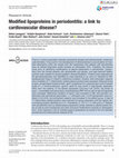 Research paper thumbnail of Modified lipoproteins in periodontitis: a link to cardiovascular disease?