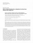 Research paper thumbnail of Effect of Plant Polyphenols on Adipokine Secretion from Human SGBS Adipocytes