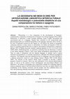 Research paper thumbnail of LA GEOGRAFIA NEI MODI DI DIRE PER UN'EDUCAZIONE LINGUISTICA INTERCULTURALE Aspetti metodologici e potenzialità didattiche di una comparazione tra italiano e spagnolo